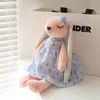 Jupe à fleurs, figurine de lapin, jouet en peluche, poupée à longues oreilles, An'an lapin, oreiller pour petite amie