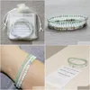 Beaded MG0055 4 MM Mini Gemstone Armband Set Amazonite Snow Quartz till Sale Green Aventurine Womens Yoga Mala Jewelry Drop D DHGARDEN DH6CT