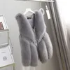 Women's Fur 2023 Autumn Winter Faux Sleeveless Jacket Female V-neck Warm Vest Ladies Casual Imitation Y455