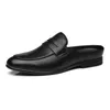 Elbise ayakkabıları nefes alabilen katırlar adam açık hava hafif 2023 moda erkek loafers gerçek deri terlik loafer slaytlar