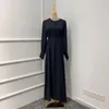 Ubranie etniczne 2023 Eleganckie indyka na Bliskim Wschodzie sukienki Muzułmański Ramadan Abayas Caftan Kaftan Vestidos Kobiety Slim Sukienka z długim rękawem