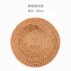 Table Mats Placemat Pad Coasters Kitchen Rattan Bowl Padding Mat Insulation Round Placemats Hand-made Wholesale