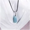 Oregelbunden naturlig ädelsten Aquamarine Necklace Gemstone Pendant Halsband Designer Pendants Designer Womens Fashion Myckes Mens Smycken Precious Jewels