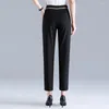 Women's Pants Khaki Casual Straight Leg Wide Suit Pant Office Lady Nine Point Spring Summer Style 2023 5XL