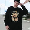 Erkek Hoodies oyuncak ayı nakit Kral Baskı Mens Sweatshirt High Street Moda Pamuklu Gündelik All-Matay Çift Giyim