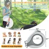 Colliers pour chiens Laisses Laisse de chien rétractable avec lumière LED brillante mains libres / 360 ° sans enchevêtrement 10 pieds laisse de marche pour chien corde de traction en nylon 230911