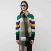Sciarpe Sciarpa di cashmere di marca invernale da donna Scialli a griglia arcobaleno per uomo e donna G1120