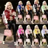 Womens Trendy Baseball Jackets Designer 2023 New Clothing Letter Printed Woolen Lapel Trench Coat Splicing Crop Top S-XXL