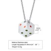 Pendant Necklaces Dice Necklace Lucky Vegas Bunco Club Gift Stainless Steel Charm Birthday