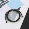 Charme Pulseiras Makersland Verde Masculino Trançado Mão Corda Pulseira Estilo Boho