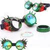 FLORATA Kaléidoscope Lunettes colorées Rave Festival Party EDM Lunettes de soleil Lentille diffractée Lunettes Steampunk CX200706 LL