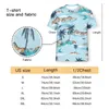 Homens Camisetas Oceano Sem Costura Palm Poliéster 3D Impressão Trópicos Padrão Camisa Esportes Ao Ar Livre Roupas de Secagem Rápida Rua Tees