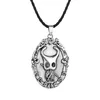 Hanger Kettingen QIAMNI Goth Hollow Knight Ketting Trendy Zwart Touw Viking Chain Collier Voor Mannen Slavische Choker Kerst Sieraden