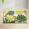 Carpets Non Slip Floor Mat INS Nordic Green Leaf Pattern Soft Tufted Carpet Home Decor Absorbent Bedroom Hallway Toilet Rug Bath