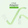 Hookahs Glass J Hook Adapter 14mm 18mm Joint for Pipe Water Bongs Ash Catcher Bowl ZZ