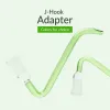 الشيشة الزجاجي J -HOOK ADAPTER 14MM 18MM مفصل للأنابيب بونغز الرماد صحن الماسك ZZ