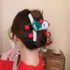 ヘアクリップぬいぐるみサンタクローススノーフレーク