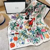 Sjaals Designer Dames zomersjaal Mode zijden sjaal Luxe bloem Letter Handgeborduurd 90 bij 90 cm Sjaal Kleine vierkanten Hoge kwaliteit tulbanden T230911
