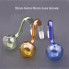 10pcs QBsomk Queimador de óleo de tubo de vidro grosso 10mm 14mm 18mm Masculino Feminino OD30mm Bola Bubbler Oil Nail Pipes para Ash Catcher Hookah Acessórios para fumar