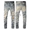 Mens Jeans 2022SS new European and American mens designer hiphop jeans high street fashion tide brand cycling motorcycle wash patch letter loose fit pants High Quali