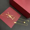 Luxury Designer Jewelry Necklace Gold Fashion Pendant Necklace For Women Ornaments Gift Wedding Party Jewellery Luxurys Letter Necklaces