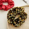 Kerst Glanzende Glitter Pailletten Haarbanden Haar Scrunchies Effen Effen Kleur Paardenstaart Haar Touwen Kerst Vrouwen Haaraccessoires