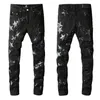 Mens jeans Designer jean man Whole Brand Patchwork Stars Casual Customized Ripped Distressed Slim Retro Holes Skateboard Strai244I