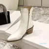 2023 Kadın Tasarımcı Vintage Pocket Western Knight Boots Klasik Seksi Moda Zarif Saf Renk Tarzı