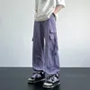 Męskie spodnie American Hip Hop Workear Man Lose Fashion szeroką nogę Solidny kolor Casual Cargo Pant Letna marka Y2K Spodnie