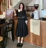 Abito a due pezzi UNXX 2023 Plus Size Fat Women Autunno Outfit Giacca nera A-Line Gonna a tubino Set Office Lady Girl Top