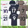 23 24 Spurs KANE SON RIHARLISON Camisas de futebol PEDRO PORRO KULUSEVSKI HOJBJEG Away PERISIC DANJUMA ROMERO Kit de futebol Camisa BENTANCUR Homens Crianças Conjunto