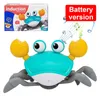 Intelligence toys Light Up Electric Escape Crab Toy Learn Climb Walking Rechargeable Pet Crawling Musical Toys Educational Kid Gifts 230911