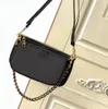 Designer bag chain handbag multi pochette Luxury fashion crossbody bag for women classic pattern pouches two in one removable gold chain leather strap shoulder bag