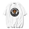 2023 Ny Summer Cotton Athleisure Fashion Monkey Print Loose and Versatile Men's Short Sleeve Ins Brand T-shirt för par