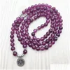 Perlé Sn1231 Mode Claret Agate Bracelet Haute Qualité Femmes Yogi Collier 4 Wrap Méditation Bijoux Drop Livraison Bracele Dhgarden Dhelx