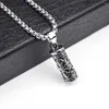 Pendentif Colliers Collier Hombre en bijoux Collier pour hommes femmes Vintage gothique titane acier chaîne proverbes pendentif Collier accessoires