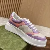 Designer Sneaker Merk Platform Sneakers Reliëf Leer Biscuit Trainers Veterschoenen Web Rubberen Schoenen Kalfsleer Dames Heren Dikke Schoenen