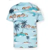 Homens Camisetas Oceano Sem Costura Palm Poliéster 3D Impressão Trópicos Padrão Camisa Esportes Ao Ar Livre Roupas de Secagem Rápida Rua Tees