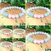 Из бисера Mg1203 Новый дизайн Женский браслет с кристаллами энергии Garde Moonstone Rose Aquamarine Mala Beads Yoga Jewelry Drop Delivery Dhgarden Dh5D4