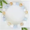 Beaded Mg1499 Strand Gemini Zodiac Gemstone Bracelet Moonstone Aquamarine Citrine Howlite Healing Crystals Jewelry June Birt Dhgarden Dhuoz