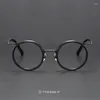 Sunglasses Frames Japan Handmade Retro Round Acetate Frame Eyeglasses Women Vintage Circle Style Myopia Optical Lenses Glasses For