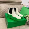 Botas clásicas nuevas de cuero para mujer, botines de moda con cabeza redonda y tacón grueso, zapatos de mezclilla de moda de diseñador de lujo para mujer, zapatos de fábrica41