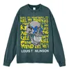 Heren Hoodies Mannen Brief Katoenen T-shirt Persoonlijkheid Vintage Casual Tops Oversize Tee Kleding Man Korte Mouw Oversized Sweatshirt Los