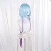 Autres événements Fournitures de fête Jeu Arknights Mizuki Cosplay Bleu Clair Violet Dégradé Long Résistant À La Chaleur Synthétique Cheveux Halloween313K