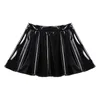 Skirts Womens A-Line Short Mini Glossy Patent Leather Flared Miniskirt Party Club Bar Pole Dance Performance Costume Clubwear