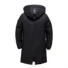 디자이너 겨울 뉴 남자의 긴 흰색 오리 다운 재킷 남성 패션 후드 두꺼운 따뜻한 코트 남성 큰 빨간 블루 블랙 브랜드 의류