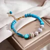 Bracelets de charme Vintage Mode Bleu Turquoise Naturel Perle Bracelet Pour Femmes Haute Qualité Bijoux Bracelets Accessoires En Gros