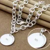 Colares de pingente explosivo 925 prata esterlina 18 polegadas corrente redonda colar adequado para mulheres casamento noivado moda jóias