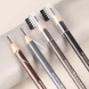 Eyebrow Enhancers 1Pcs Black Brown Gray Pull Pencil Waterproof Eye Brow Enhancer Pen Long Lasting Professional Eyes Makeup Tool Cosmetics 230911