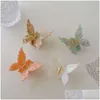 Haarschmuck Neue Sommer Mitte Colorf Schmetterling Krallen Haarnadel Nette Transparente Greifer Acryl Clip Für Frauen Süße Drop Lieferung BA Dh2Ym